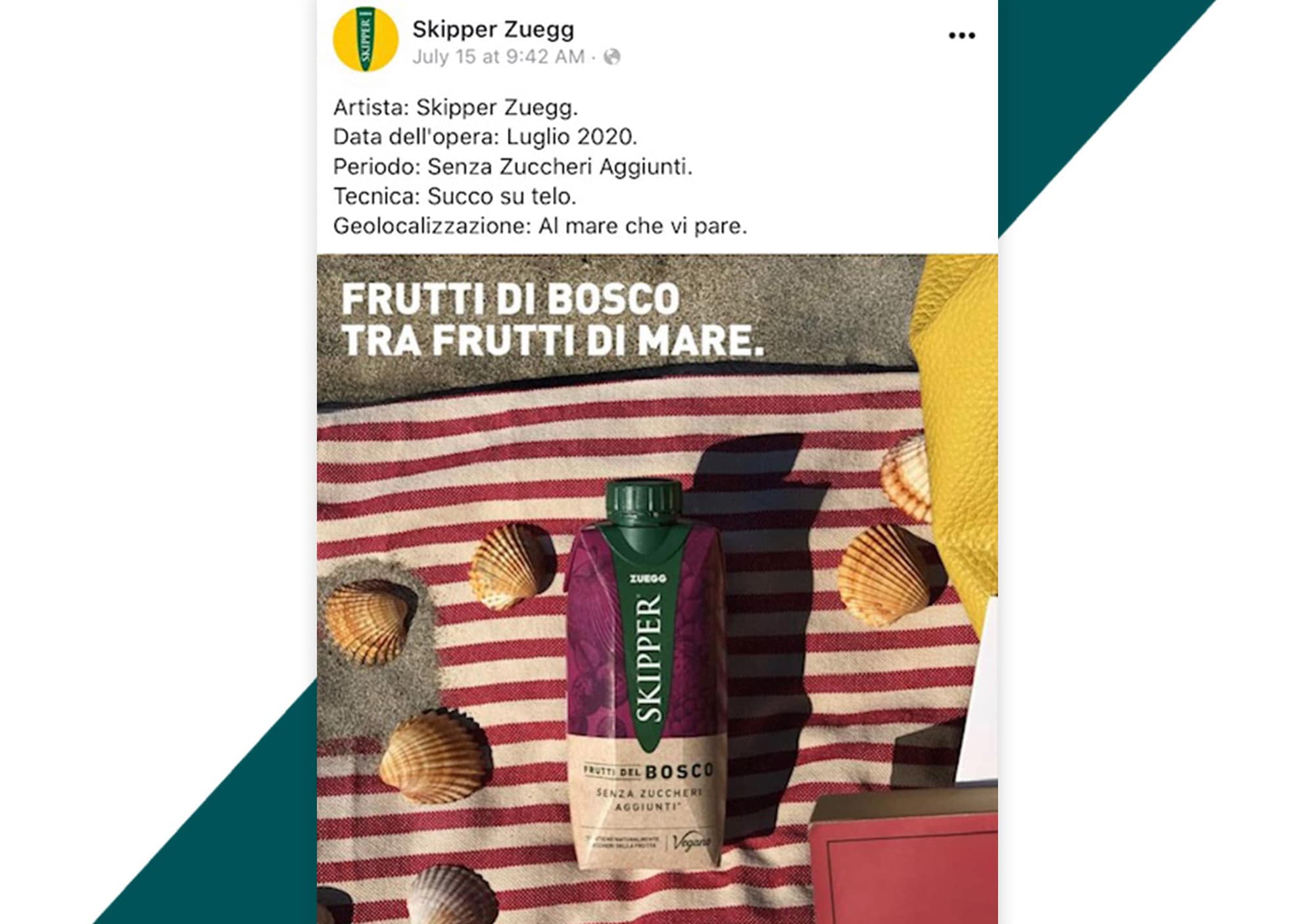 La comunicazione di Skipper Zuegg su Facebook