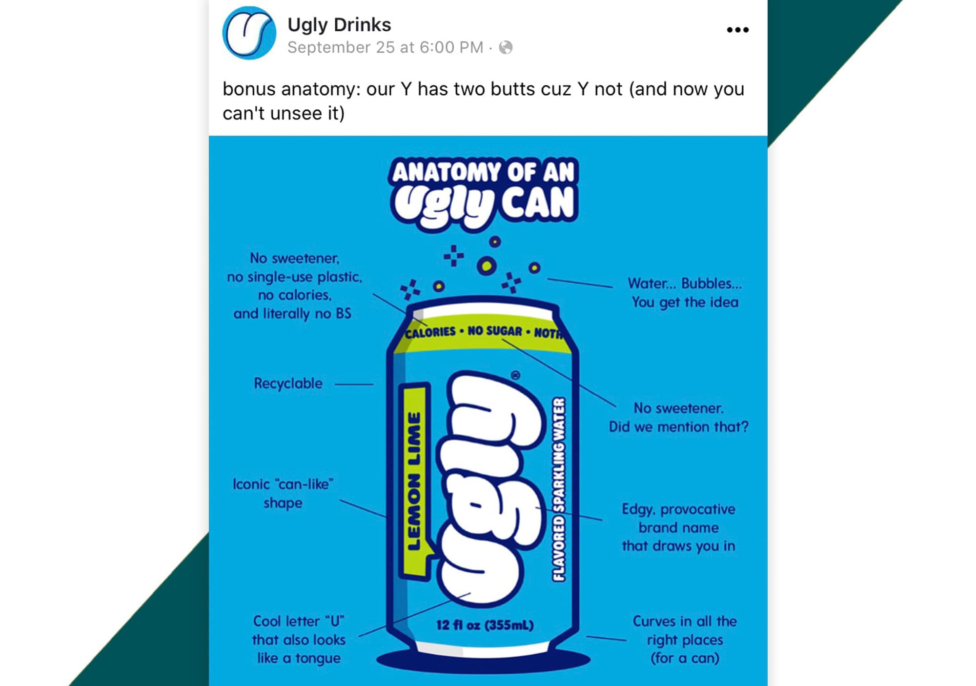 Post Facebook di Ugly Drinks