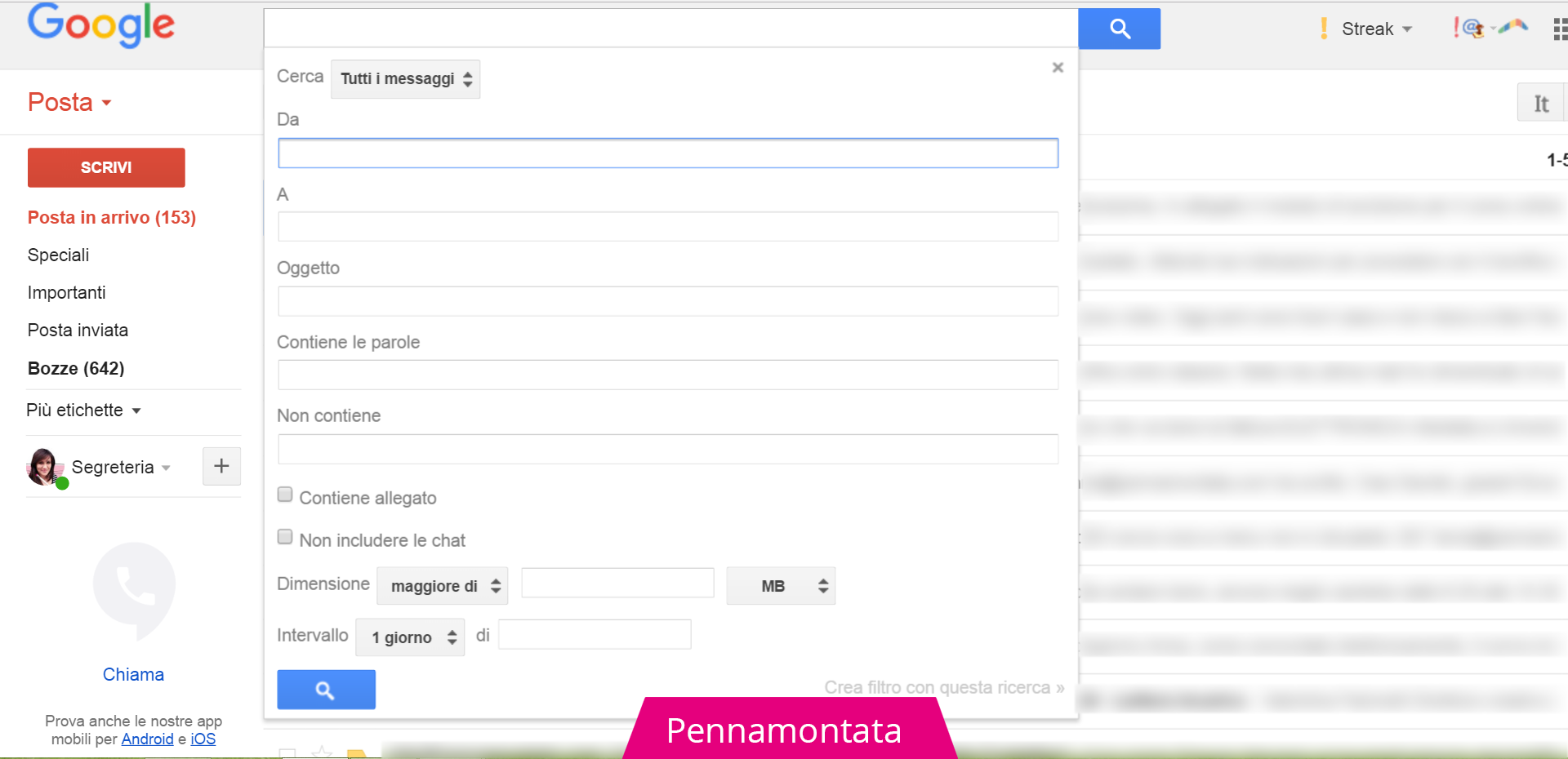 Filtri di Gmail
