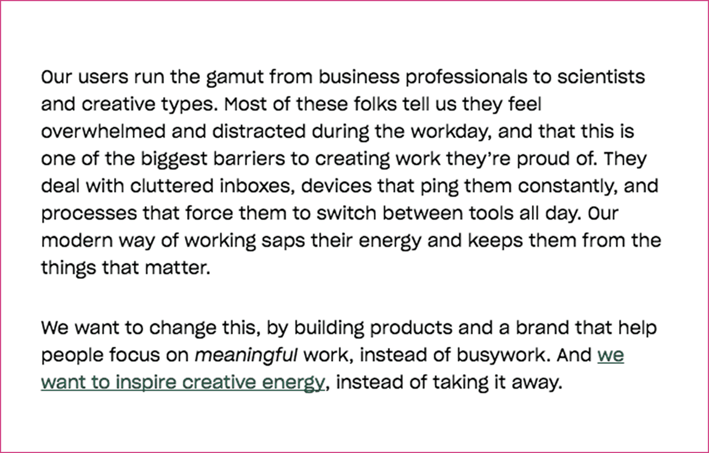 dropbox tono di voce