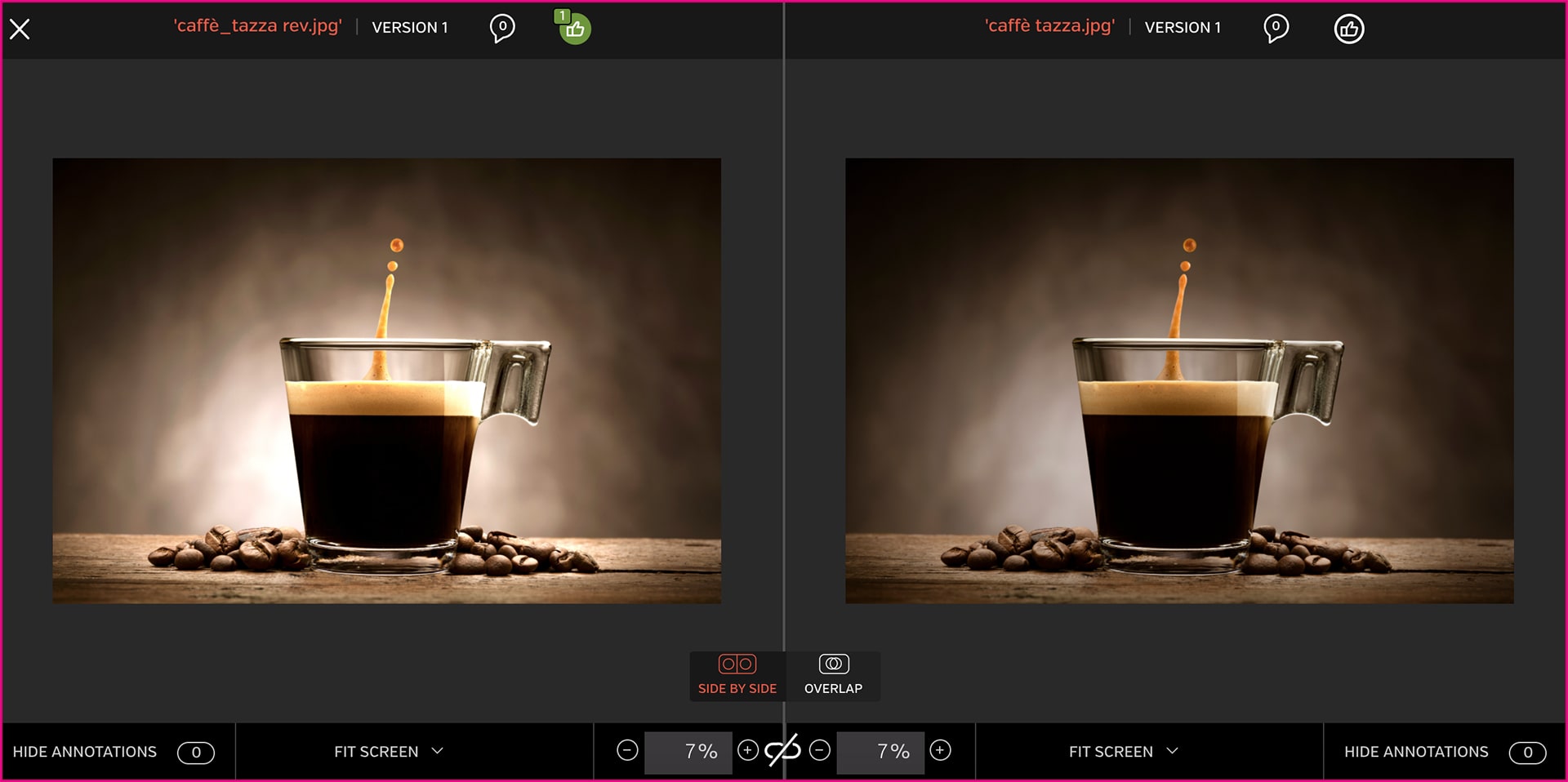 HighTail_immagini a confronto