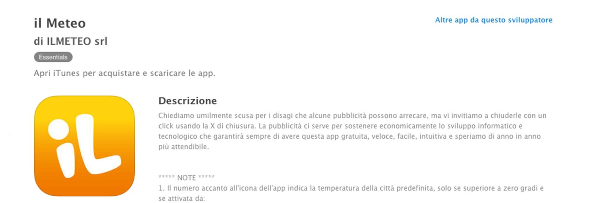 Copywriting app Ilmeteo