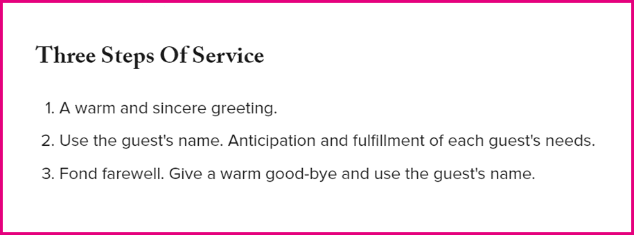 Ritz-Carlton - 3 steps