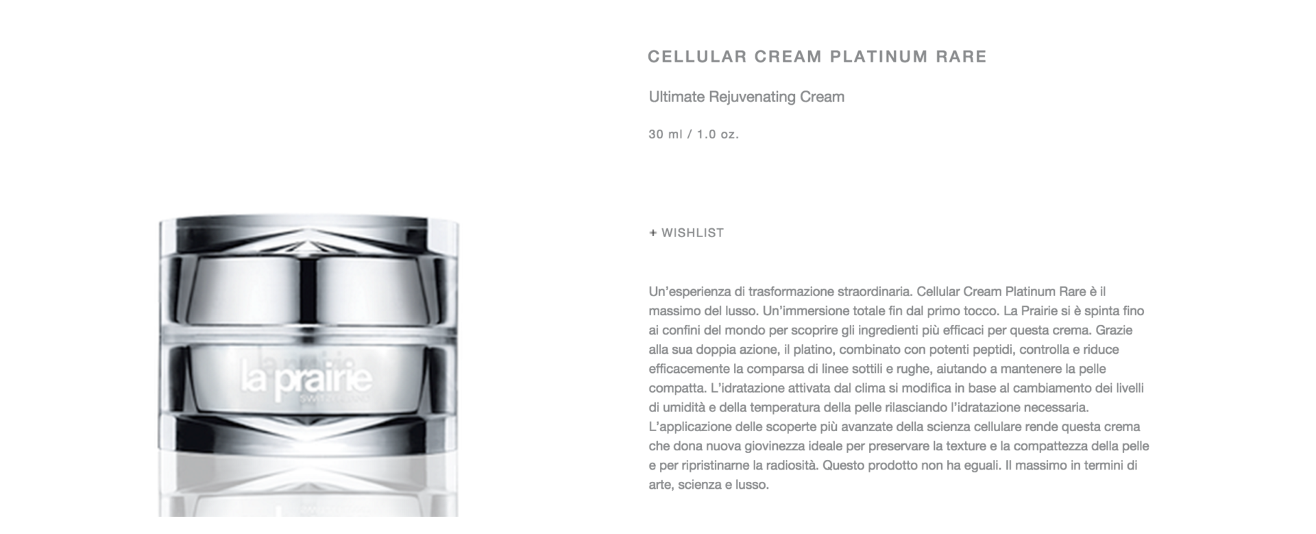 Tone of voice La Prairie