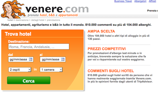 Value proposition Venere