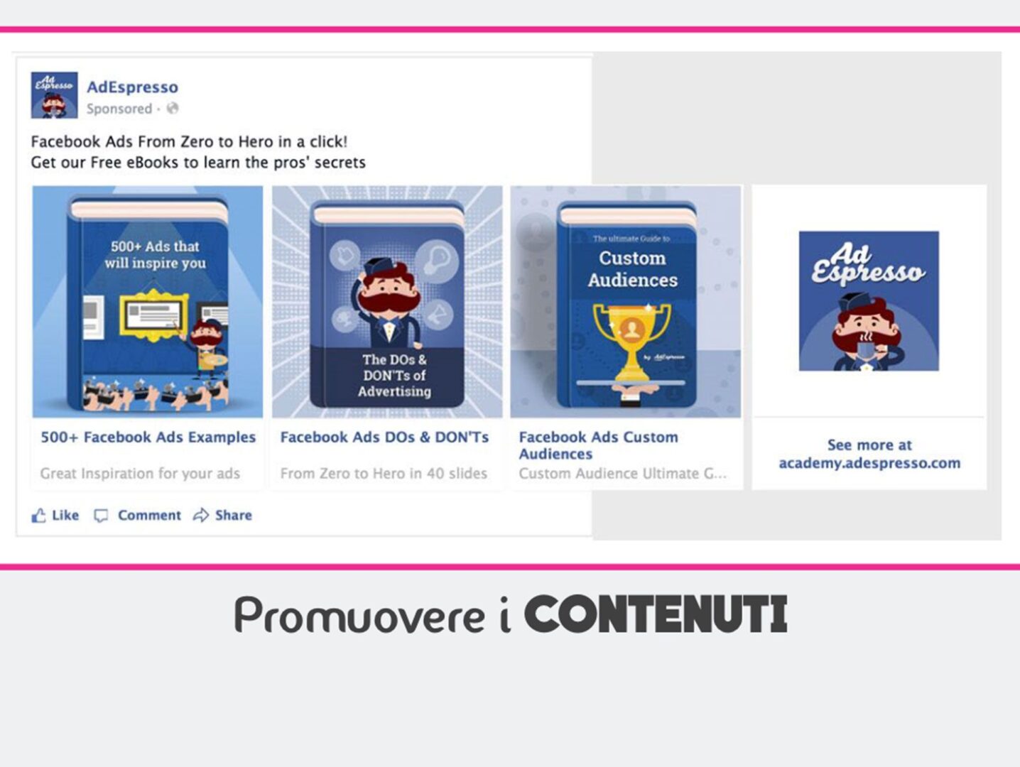 content marketing e facebook ads