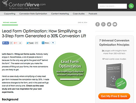 esempio f-pattern blog post