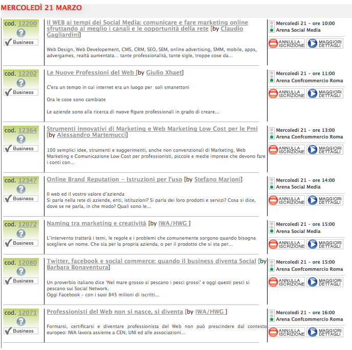 copywriter workshop SMAU 2012