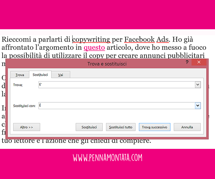 Correzione bozze web con Word