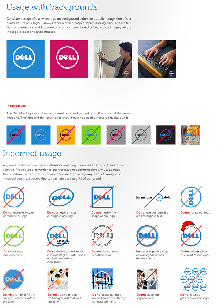 Dell guidelines per il logo