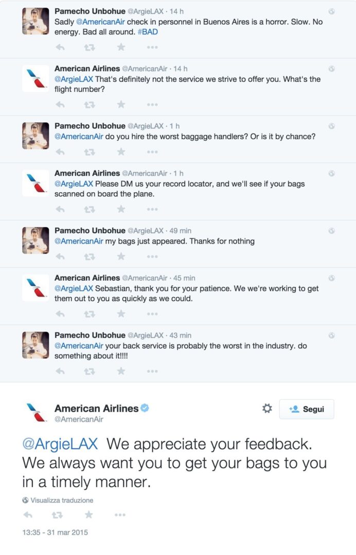 Gestione crisi American Airlines