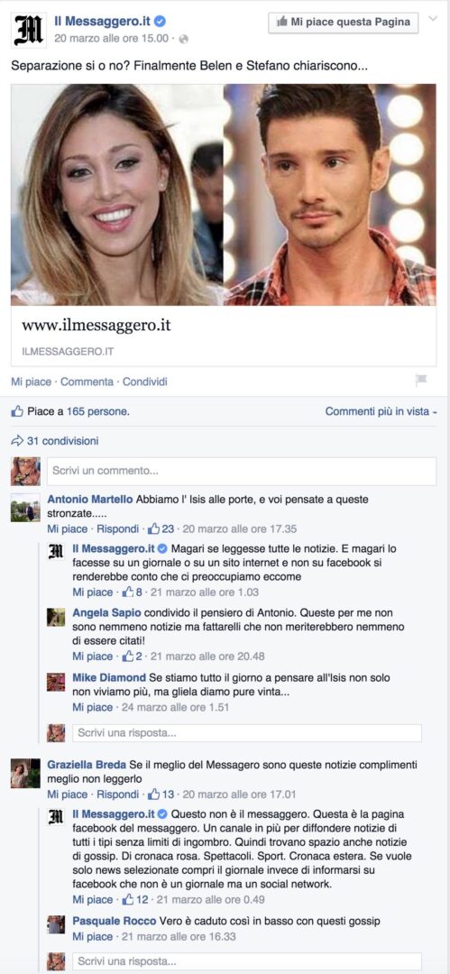 Gestione social Il Messaggero