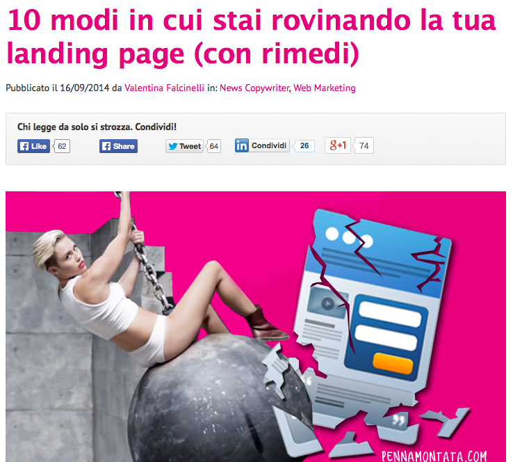 Headline con parole negative