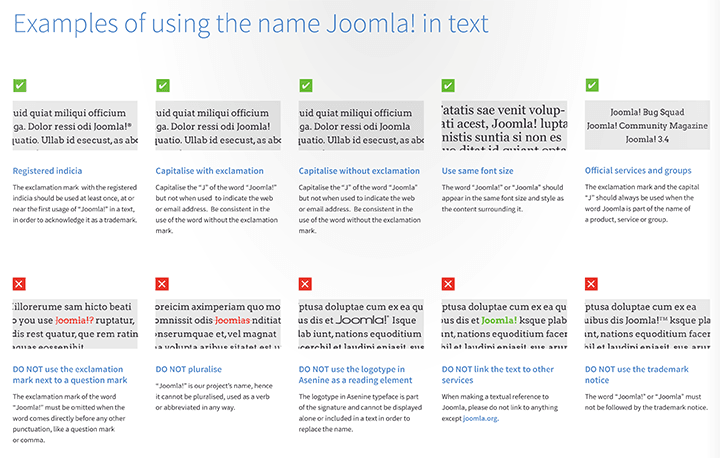 Joomla guidelines