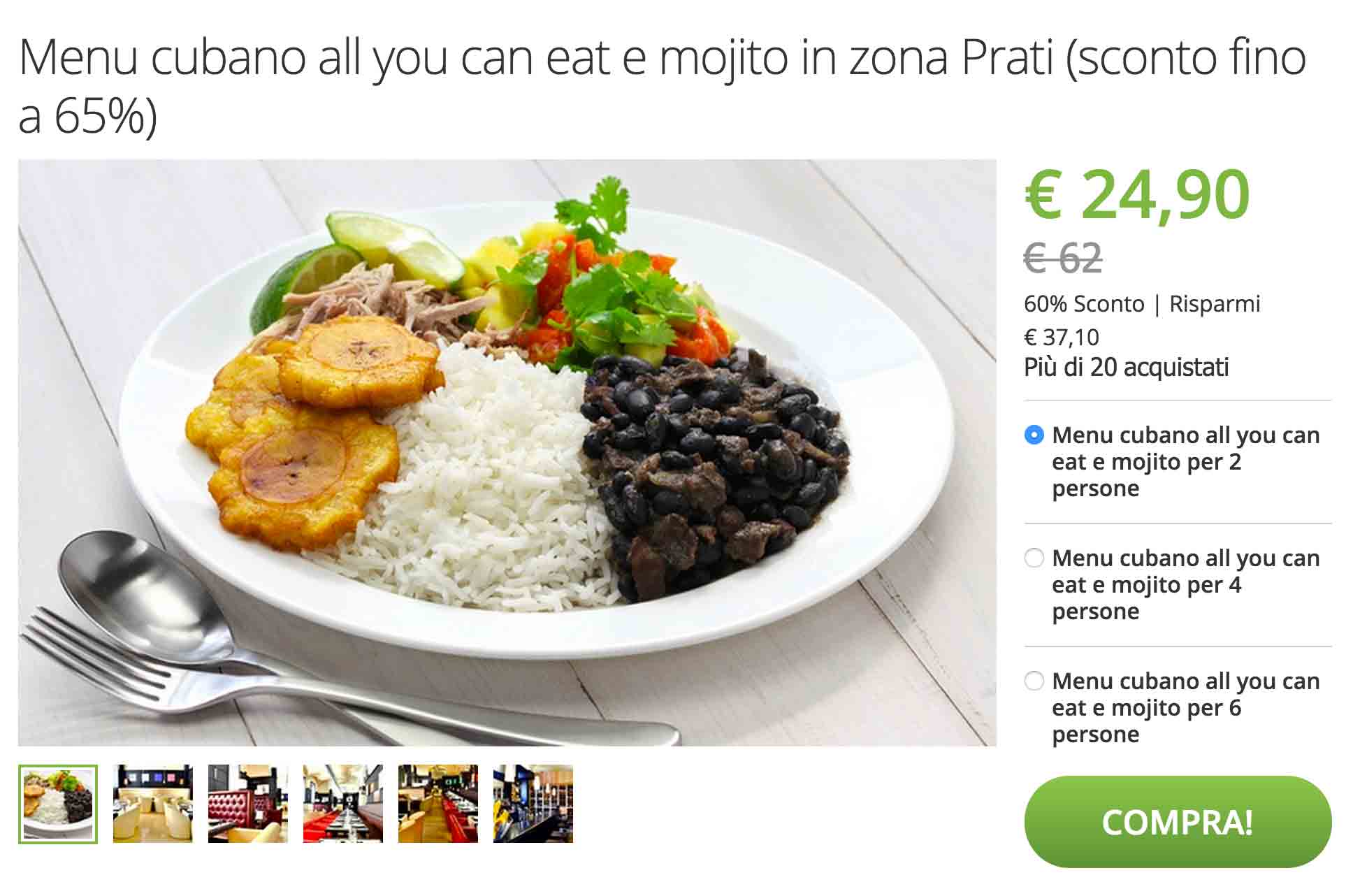 Riprova sociale su Groupon