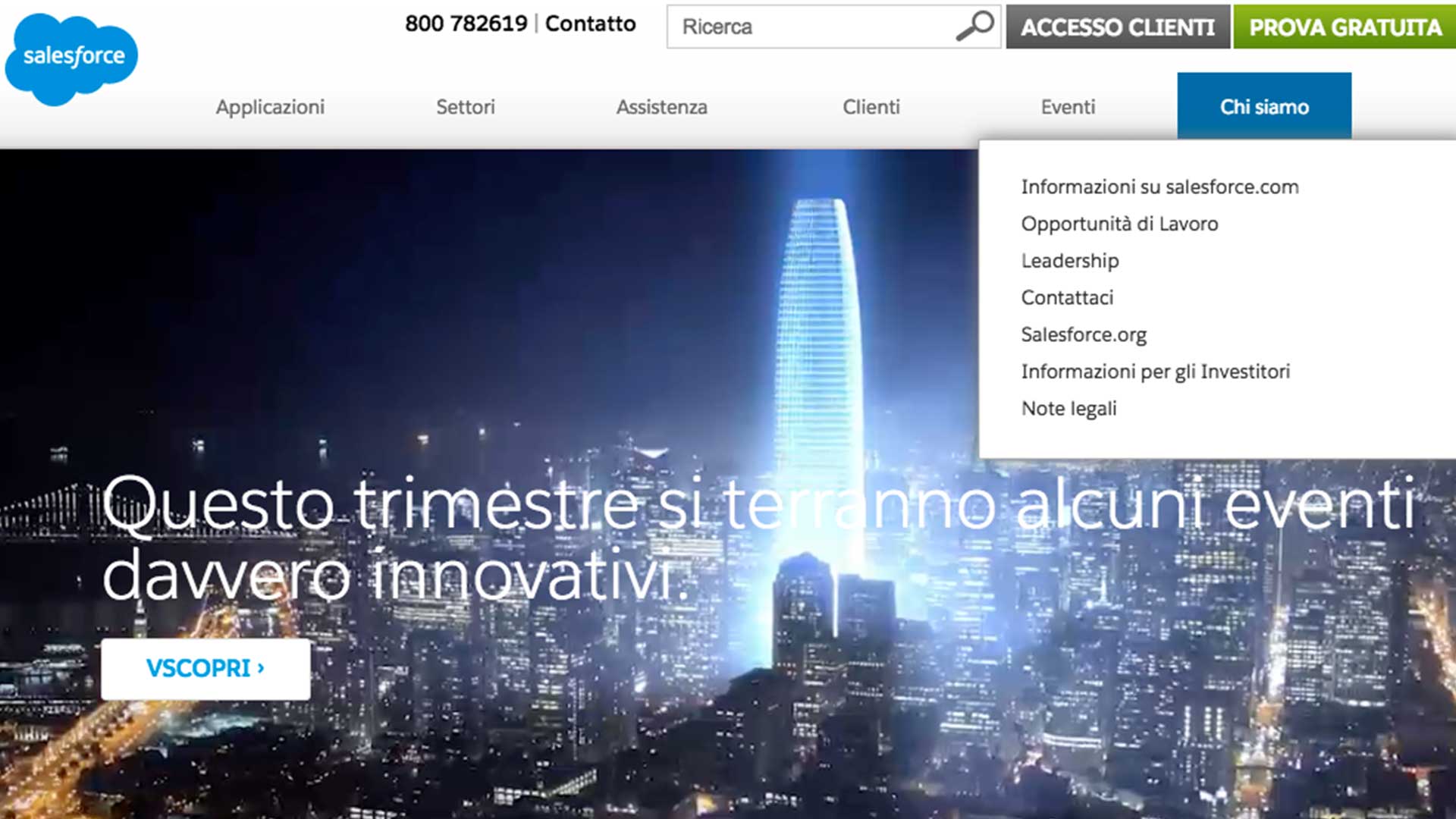 struttura Chi siamo Salesforce