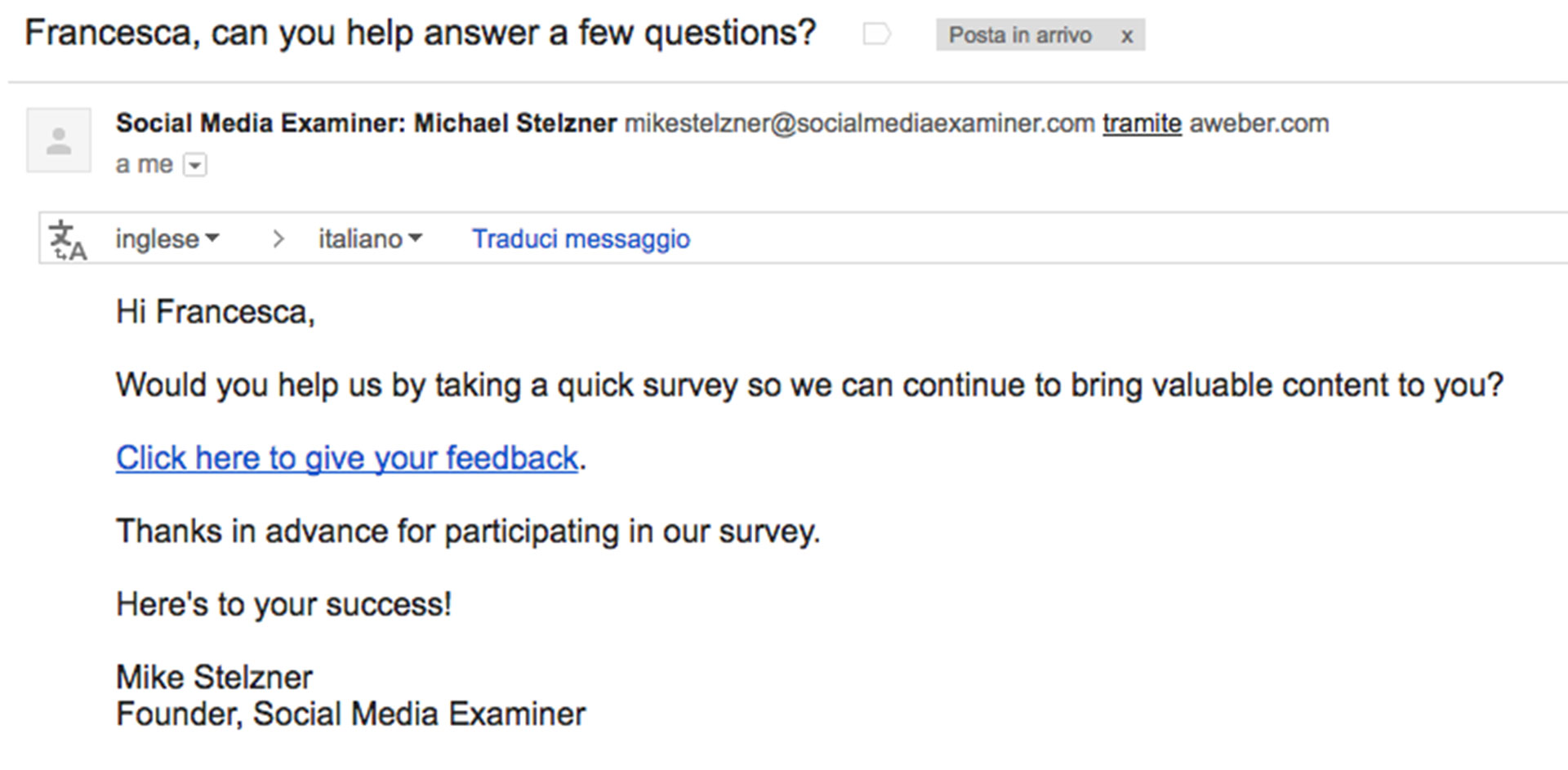 sondaggi per content marketing stretegy