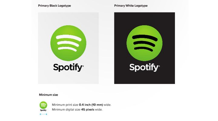 esempio brand guidelines Spotify