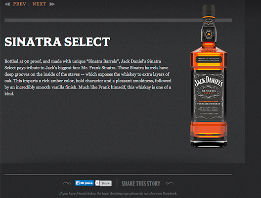 storytelling jackdaniels sinatra select
