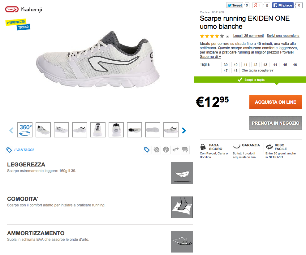 Testo usabile Decathlon