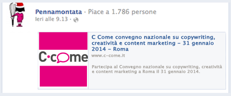 vecchio post con link facebook